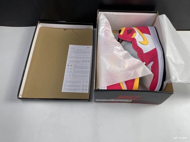 1st Kicks Shoes Fusion OGLight Red High 1 Air Jordan 555088-603 0814